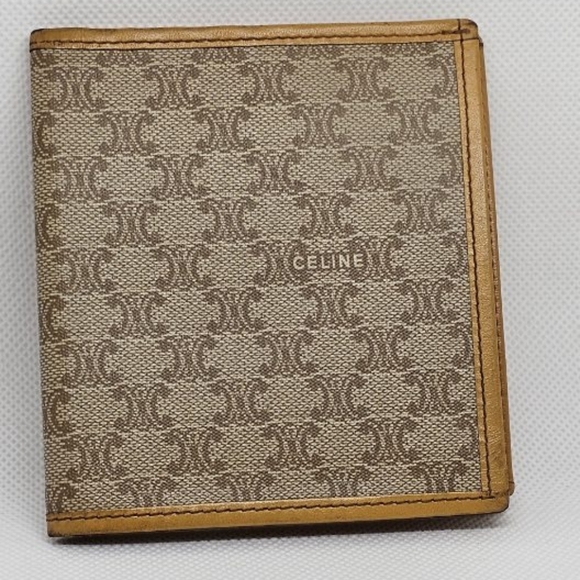 Celine Accessories - CELINE VINTAGE MACADAM LEATHER BIFOLD WALLET